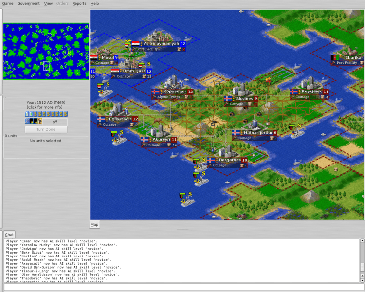 FreeCiv Open Source Screenshot